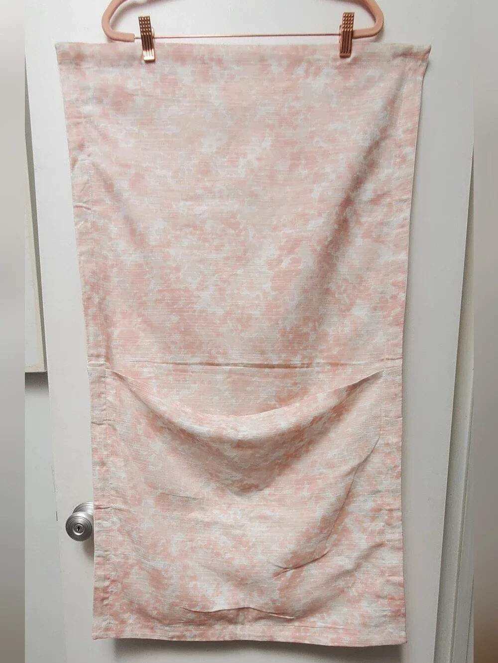 Fieldcrest Set Of 2  Pillow Shams 100% Cotton Rice Print Pink Cream Hues Sz KING